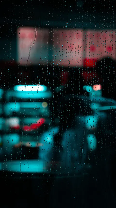 Rainy Street Phone Wallpaper · street · 1440×2560