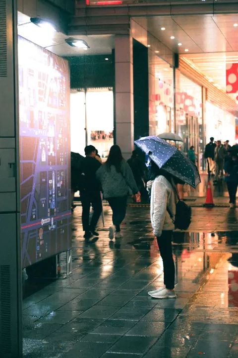 Rainy Street Phone Wallpaper · street · 1440×2159