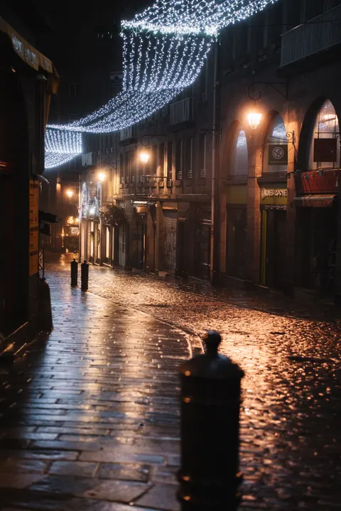 Rainy Street Phone Wallpaper · street · 1440×2160