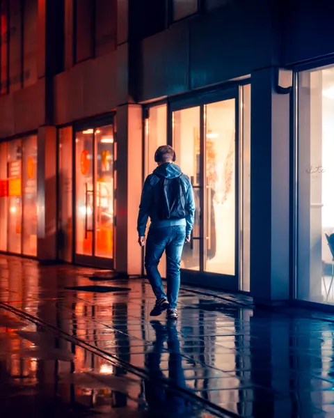 Rainy Street Phone Wallpaper · street · 1440×1800