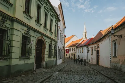 Old Town Street 4K Wallpaper · architecture · 3840×2560