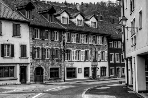 Old Town Street 4K Wallpaper · architecture · 3840×2558