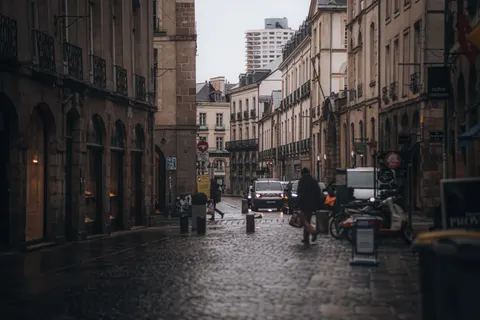 Old Town Street 4K Wallpaper · architecture · 3840×2560