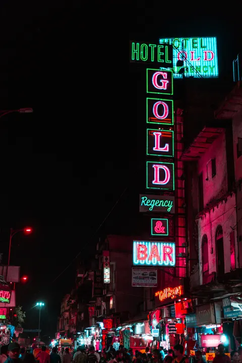 Neon Sign Phone Wallpaper · street · 1440×2160