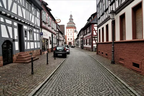 Old Town Street 4K Wallpaper · architecture · 3840×2560