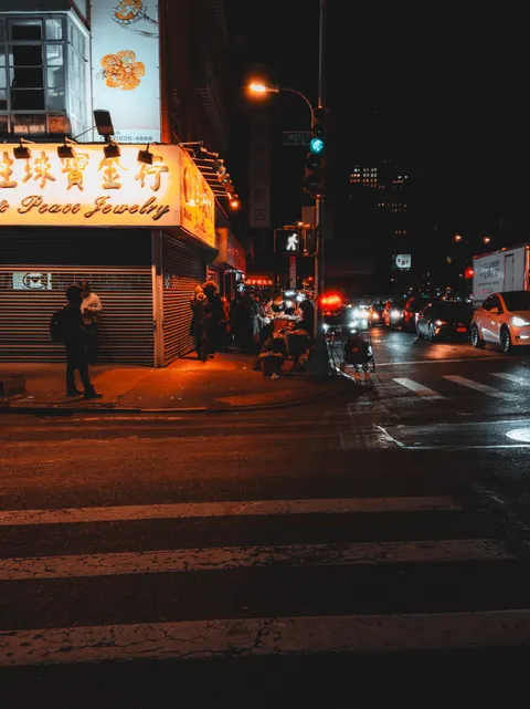 Night Street Phone Wallpaper · street · 1440×1920
