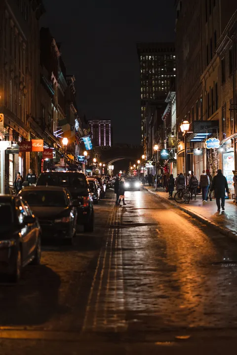 Night Street Phone Wallpaper · street · 1440×2160