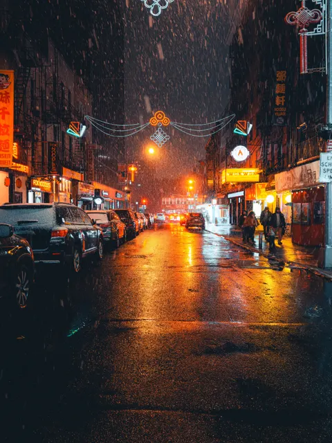 Night Street Phone Wallpaper · street · 1440×1920