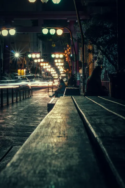 Night Street Phone Wallpaper · street · 1440×2160