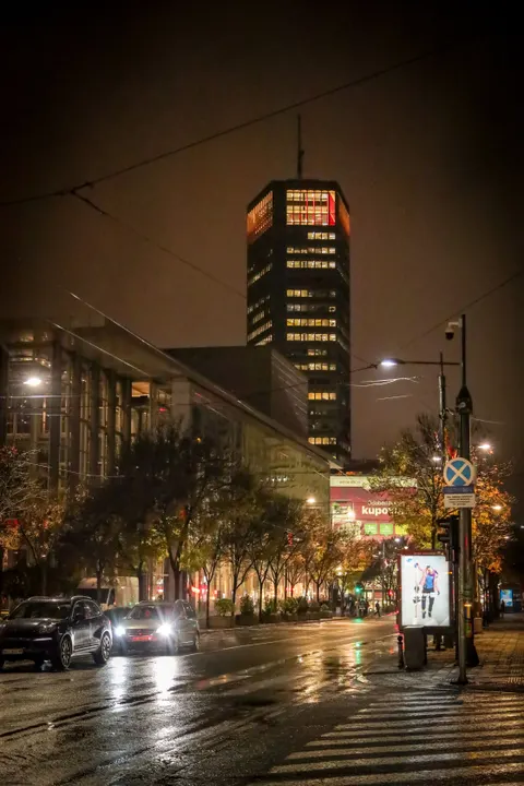 Rainy Street Phone Wallpaper · street · 1440×2160