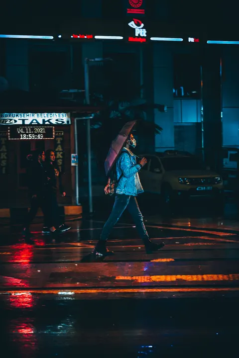Rainy Street Phone Wallpaper · street · 1440×2160
