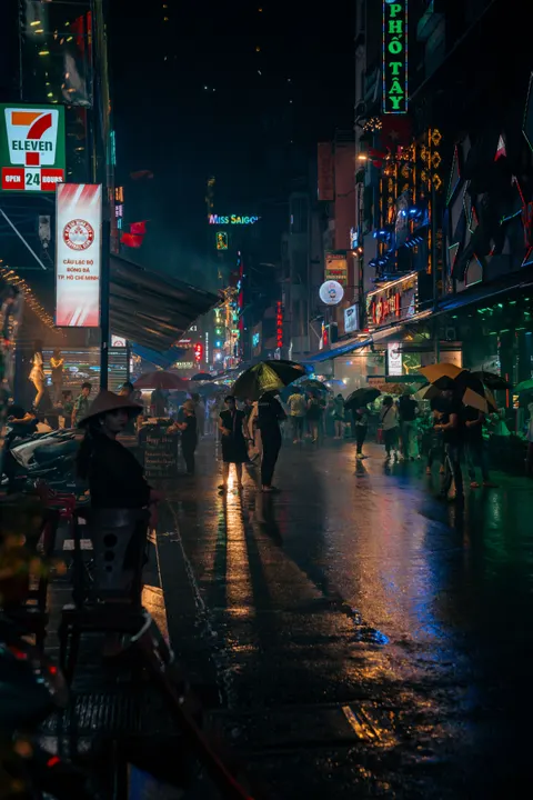 Rainy Street Phone Wallpaper · street · 1440×2160