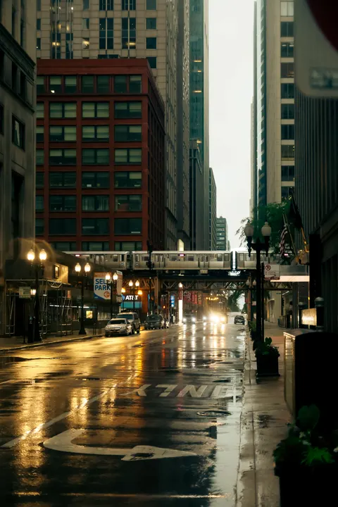 Rainy Street Phone Wallpaper · street · 1440×2160