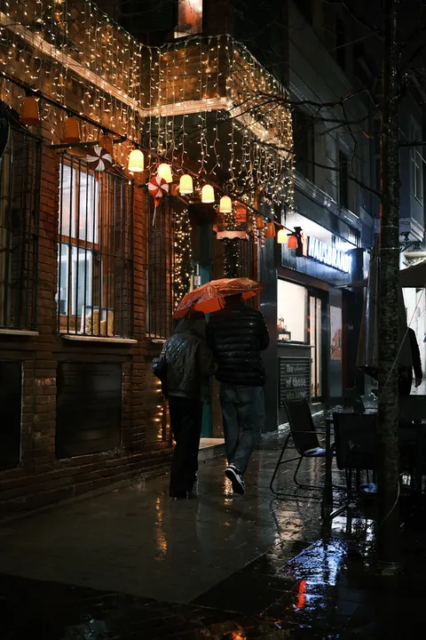 Rainy Street Phone Wallpaper · street · 1440×2160