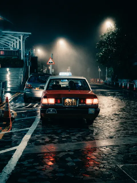 Rainy Street Phone Wallpaper · street · 1440×1920