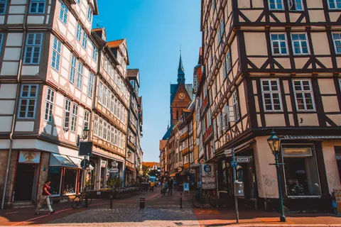 Old Town Street 4K Wallpaper · architecture · 3840×2560