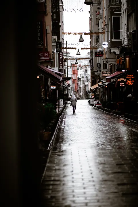 Rainy Street Phone Wallpaper · street · 1440×2160