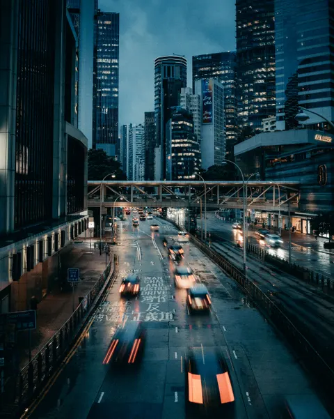Rainy Street Phone Wallpaper · street · 1440×1800