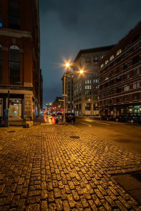 Rainy Street Phone Wallpaper · street · 1440×2157