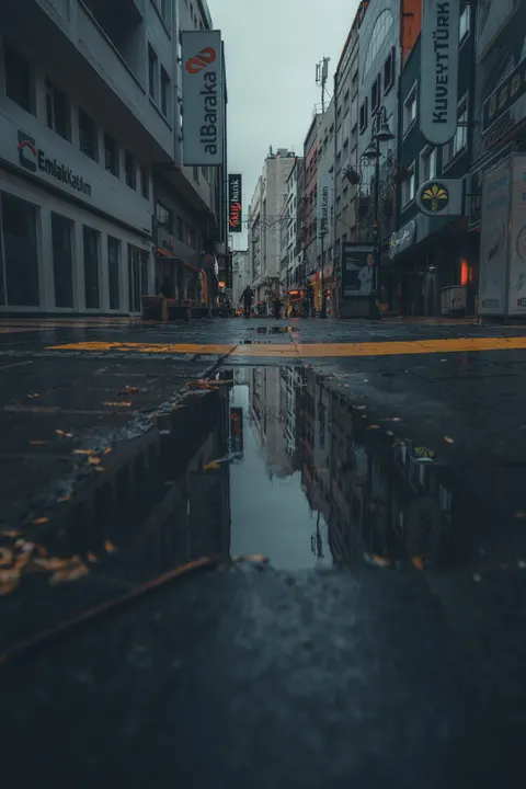 Rainy Street Phone Wallpaper · street · 1440×2160