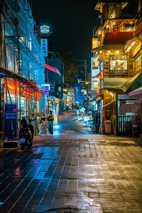 Rainy Street Phone Wallpaper · street · 1440×2160
