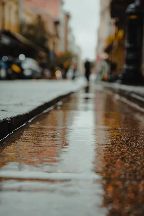 Rainy Street Phone Wallpaper · street · 1440×2160