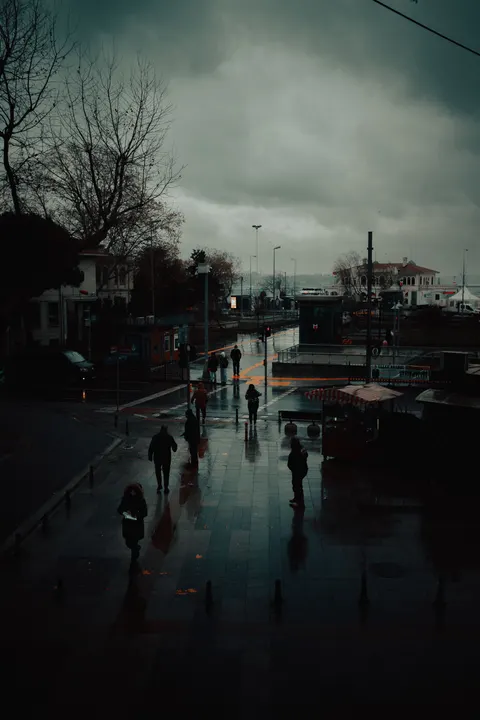 Rainy Street Phone Wallpaper · street · 1440×2160