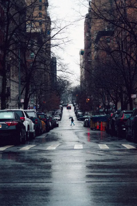 Rainy Street Phone Wallpaper · street · 1440×2159