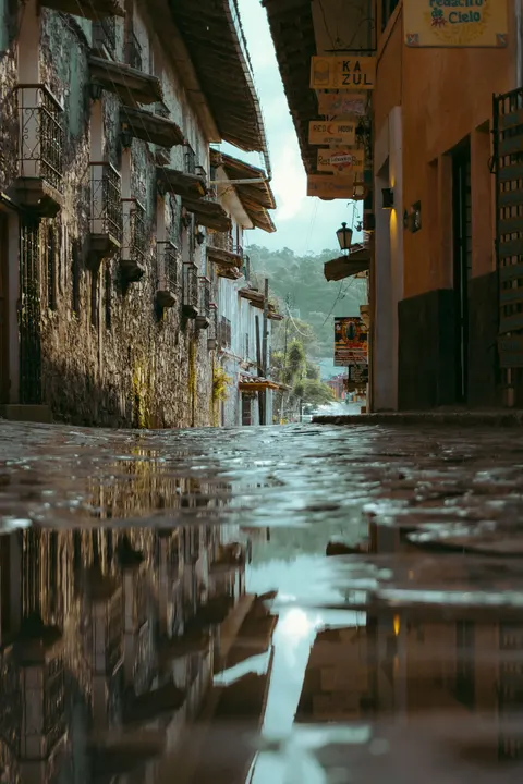 Rainy Street Phone Wallpaper · street · 1440×2160
