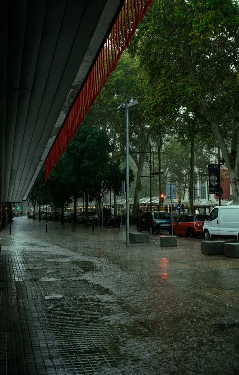 Rainy Street Phone Wallpaper · street · 1440×2260