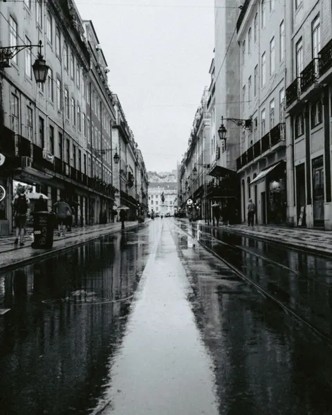 Rainy Street Phone Wallpaper · street · 1440×1800
