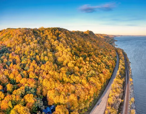 Autumn River 4K Wallpaper · nature · 3840×2996