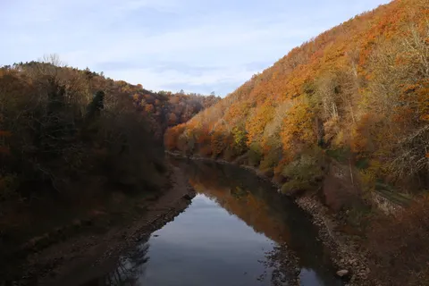 والپیپر رودخانهٔ پاییزی با کیفیت 4K · nature · 3840×2560