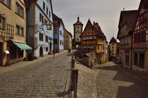 Old Town Street 4K Wallpaper · architecture · 3840×2563