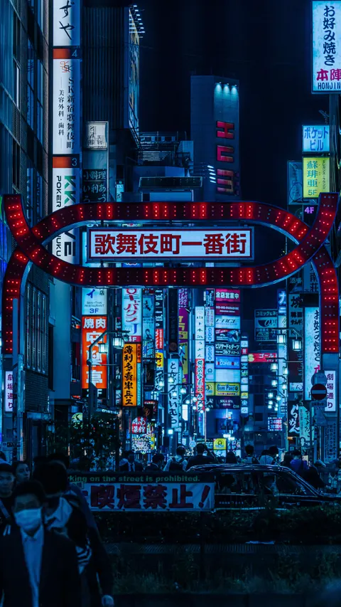 Neon Sign Phone Wallpaper · street · 1440×2560