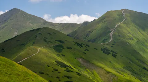 Mountain Trail 4K Wallpaper · mountains · 3840×2141