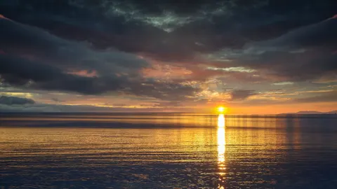 Ocean Sunset 4K Wallpaper · ocean · 3840×2160