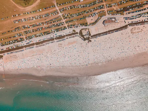 Beach from Above 4K Wallpaper · ocean · 3840×2880