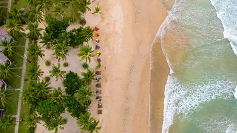 Beach from Above 4K Wallpaper · ocean · 3840×2160