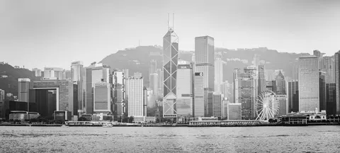 Hongkong bei Nacht 4K Hintergrundbild · city · 3840×1724