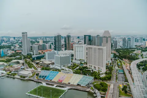Marina van Singapore 4K-achtergrond · city · 3840×2560