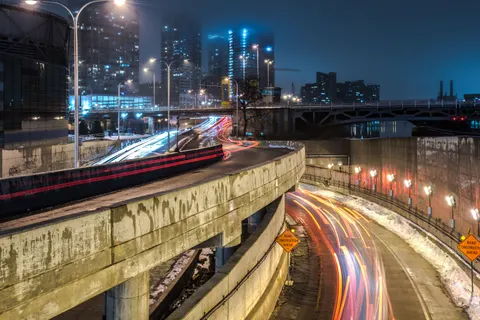 Light Trails 4K Wallpaper · city · 3840×2563