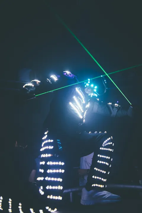 Laser Beams Phone Wallpaper · cyber · 1440×2157