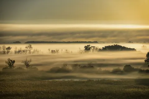 Misty Valley 4K Wallpaper · nature · 3840×2560