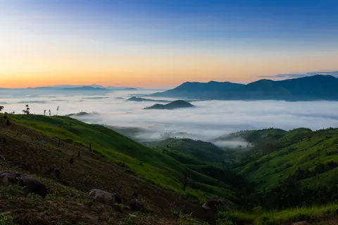Misty Valley 4K Wallpaper · nature · 3840×2560