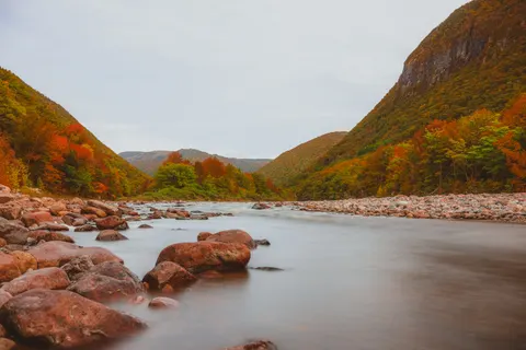 Autumn River 4K Wallpaper · nature · 3840×2560