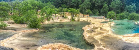 Hot Spring 4K Wallpaper · nature · 3840×1399