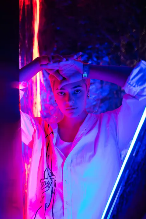 Neon Purple Phone Wallpaper · cyber · 1440×2160