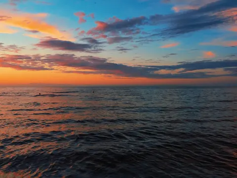 Ocean Sunset 4K Wallpaper · ocean · 3840×2878
