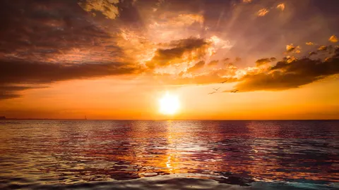 Ocean Sunset 4K Wallpaper · ocean · 3840×2160